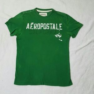 Women's Aeropostale Distressed Green Graphic Tee M
